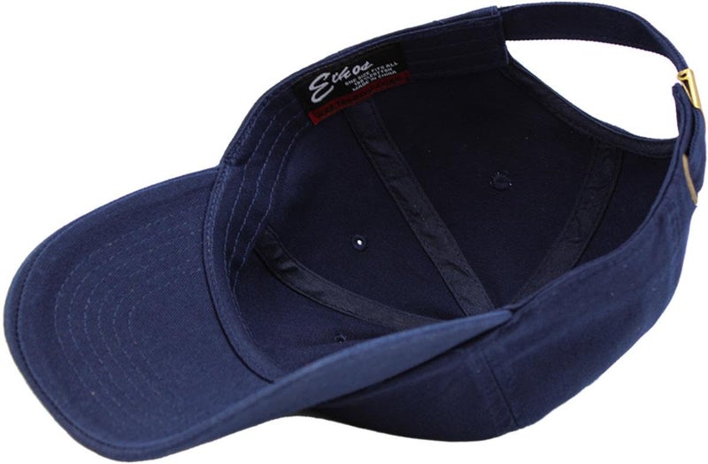 KBETHOS KB-LOW NAV Classic Cotton Dad Hat Adjustable Plain Cap. Polo Style Low Profile (Unstructured) (Classic) Navy Adjustable - Image 5